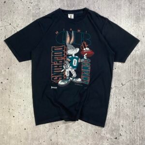 Vintage 90s Looney Tunes x NFL Miami Dolphins T-Shirt - Large