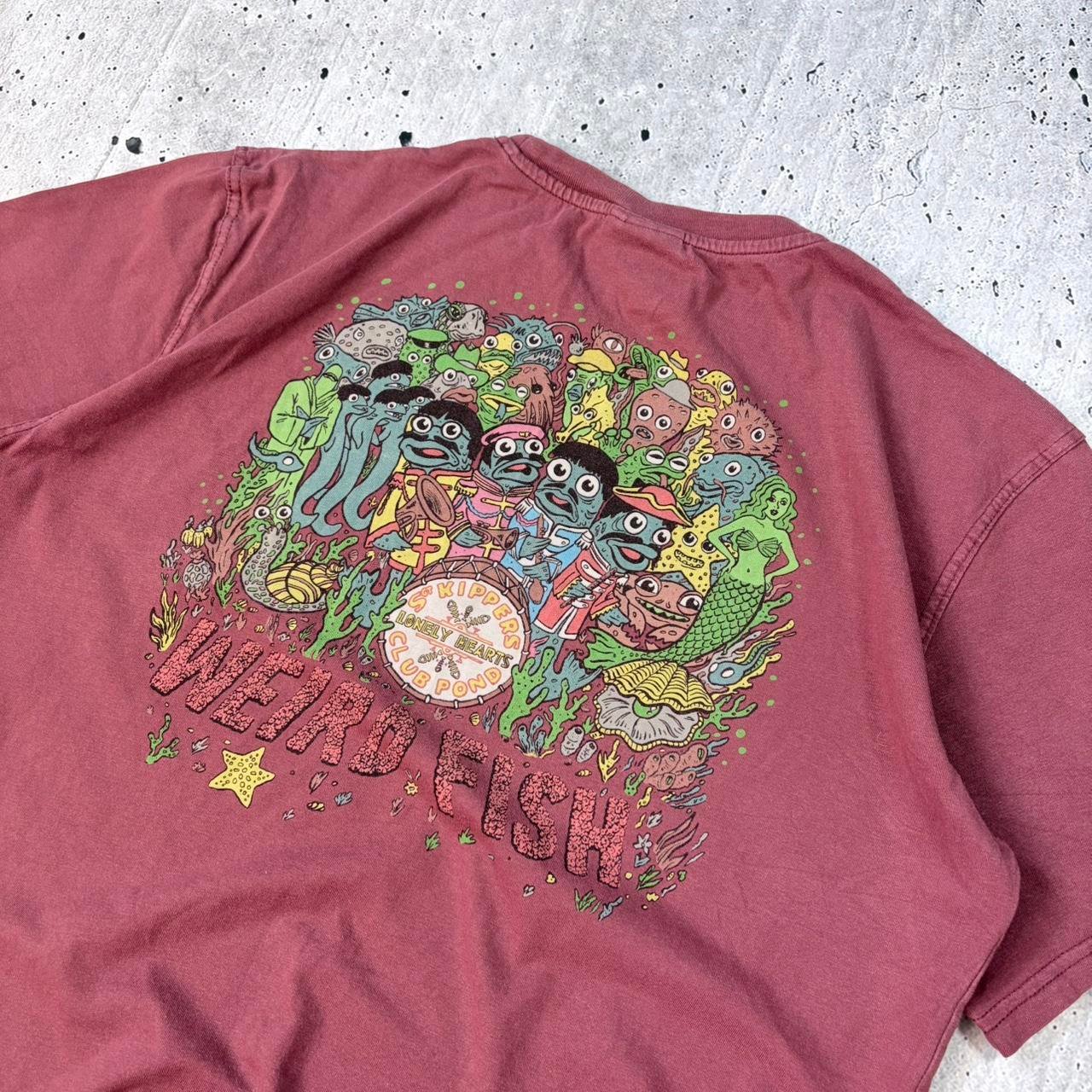 Vintage Weird Fish Graphic T-Shirt - Medium - Image 5