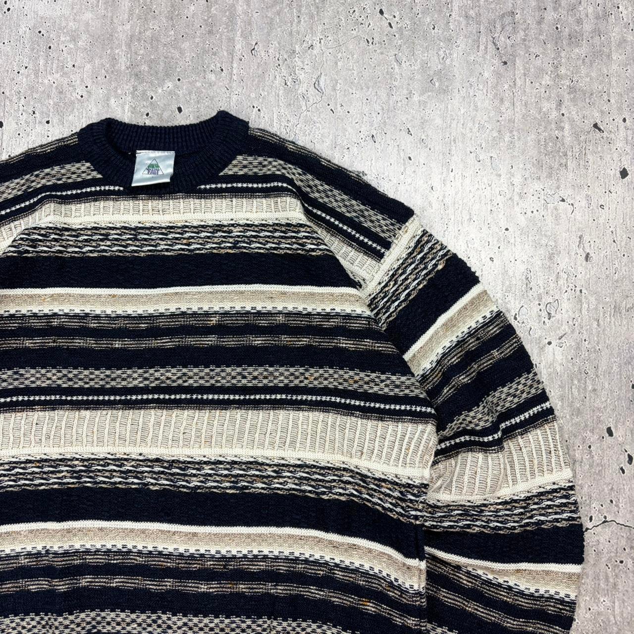 Vintage 90s Pattern Knitted Jumper - Large - Image 4