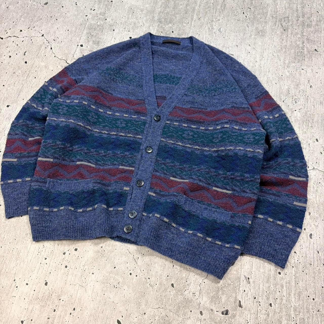 Vintage Pattern Knitted Cardigan - Large/XL - Image 4