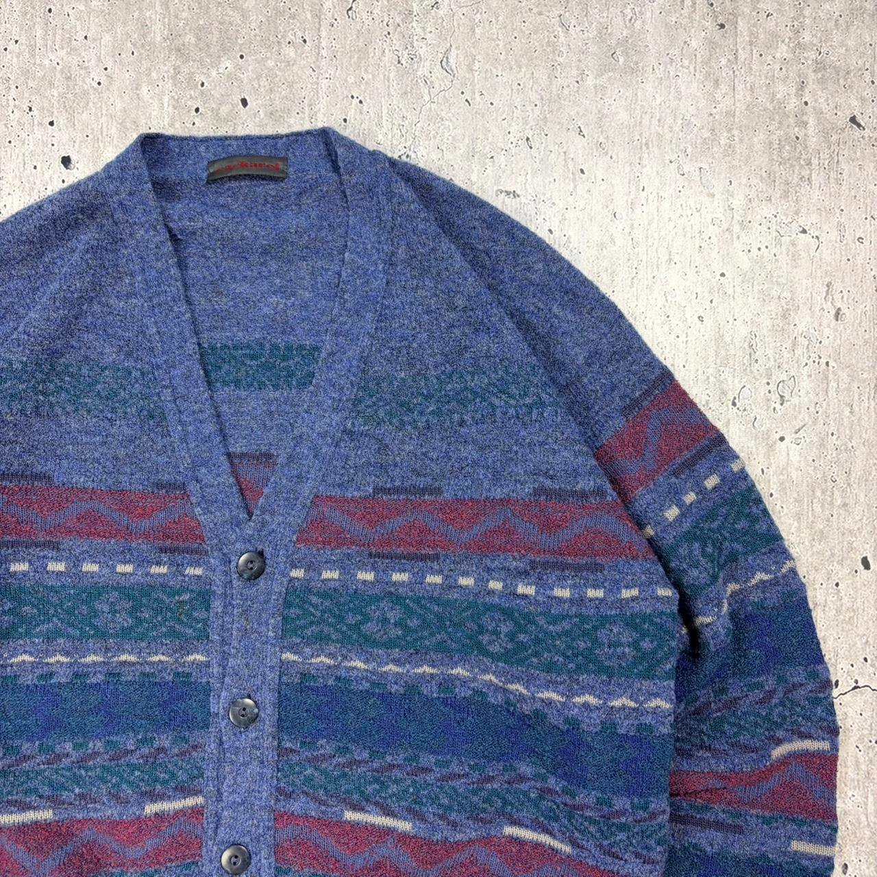 Vintage Pattern Knitted Cardigan - Large/XL - Image 3