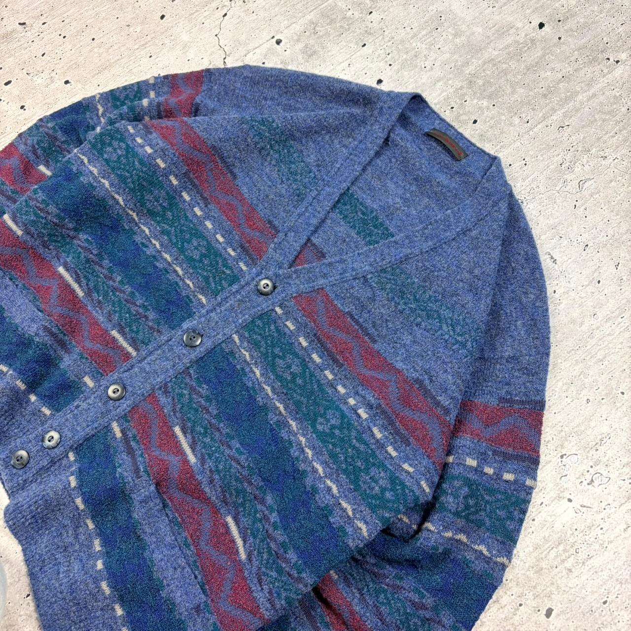 Vintage Pattern Knitted Cardigan - Large/XL - Image 6