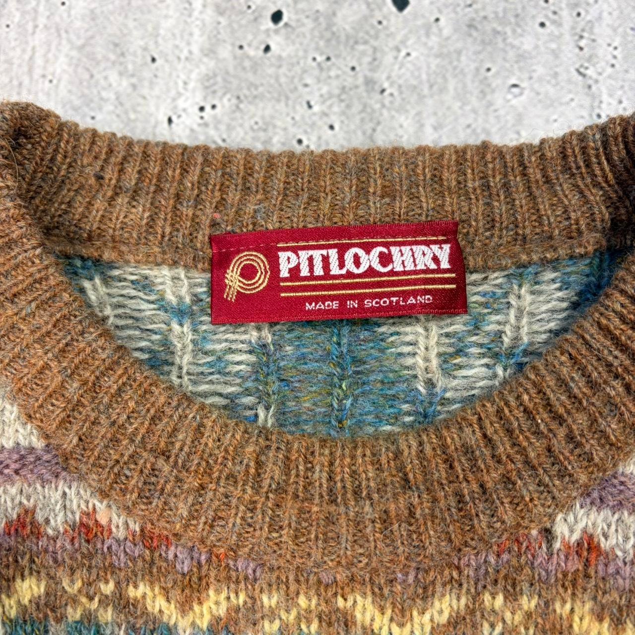 Vintage 90s Pattern Knitted Jumper - Medium - Image 6