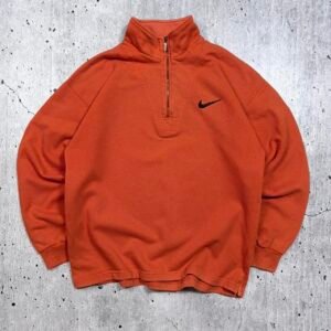 Vintage 90s Nike 1/4 Zip Sweatshirt - Small/Medium