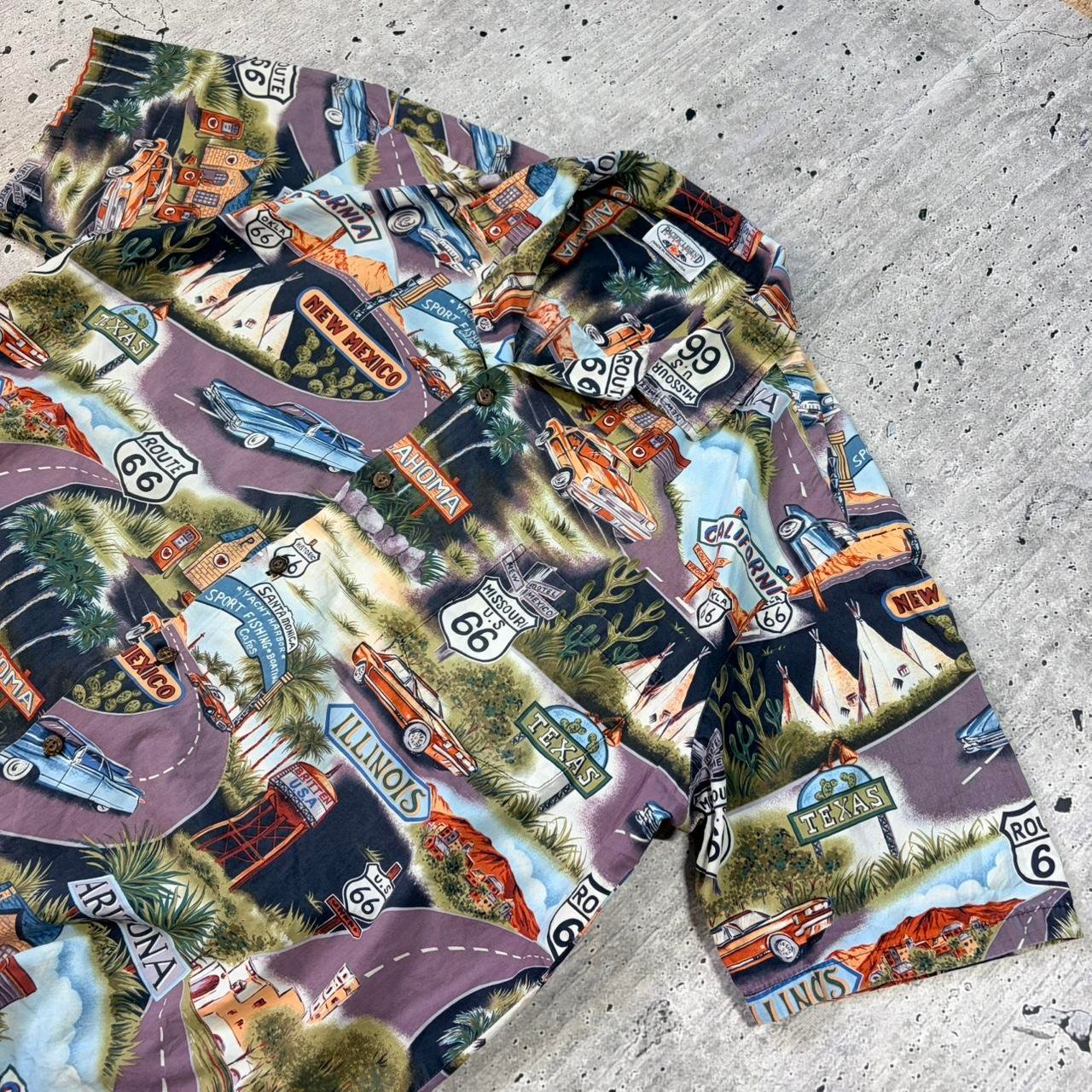 Vintage USA Route 66 Pattern Shirt - XL - Image 5