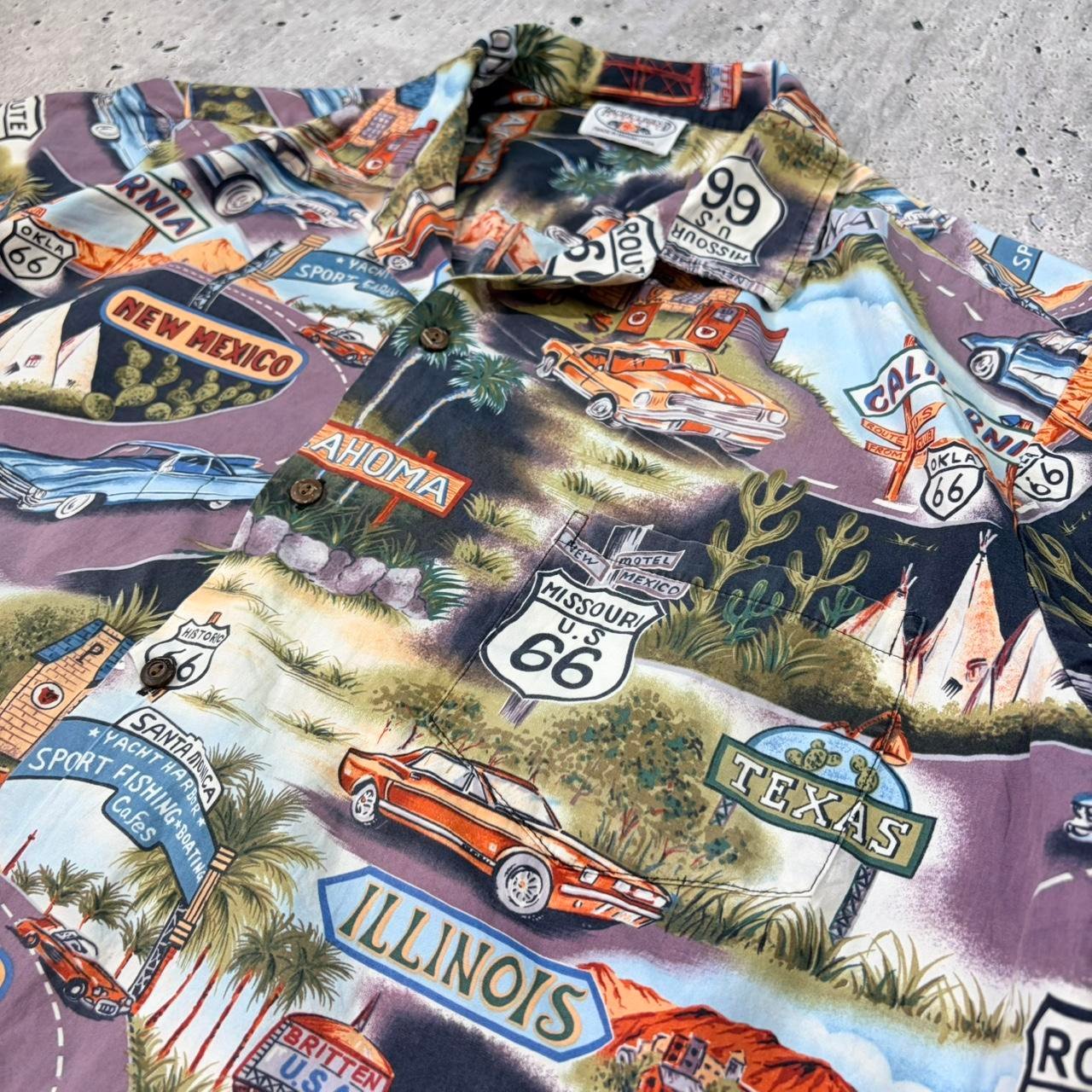 Vintage USA Route 66 Pattern Shirt - XL - Image 6