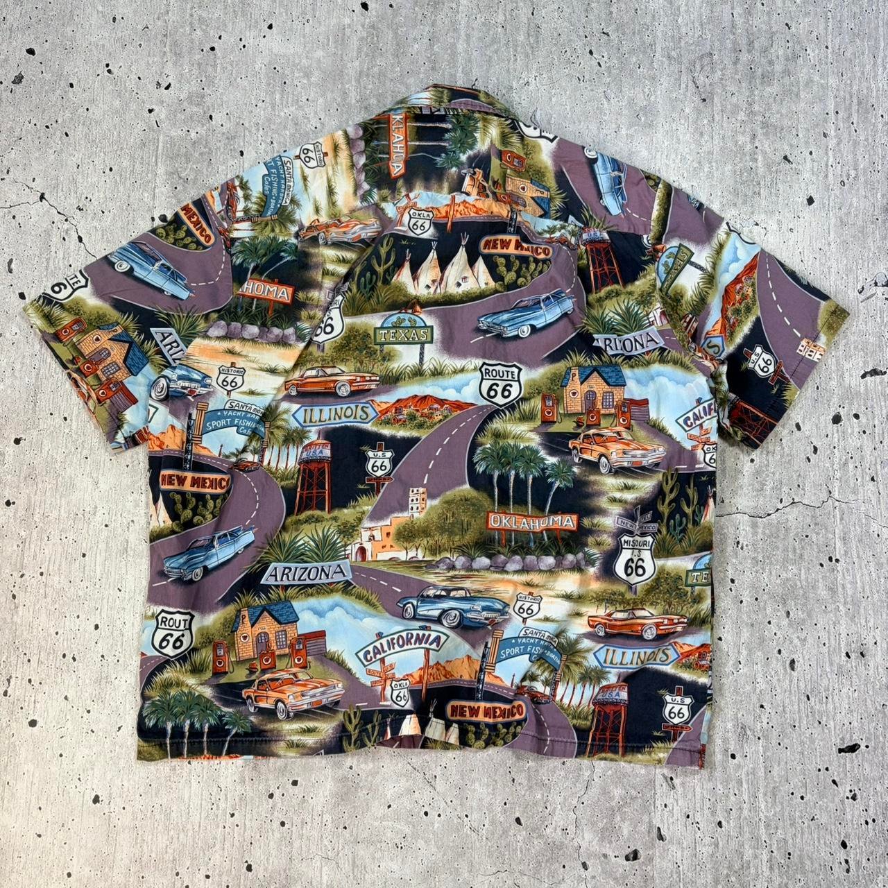 Vintage USA Route 66 Pattern Shirt - XL - Image 2